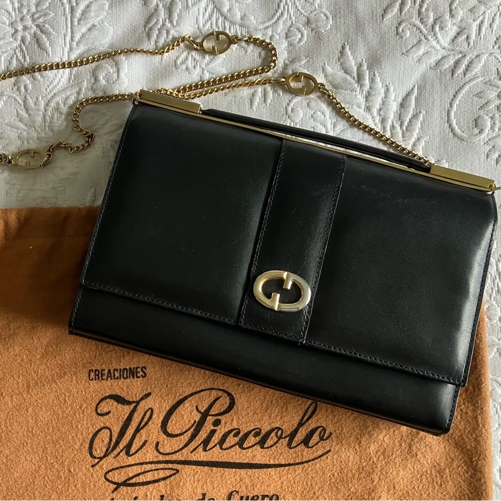 Vintage luxury genuine leather shoulder bag